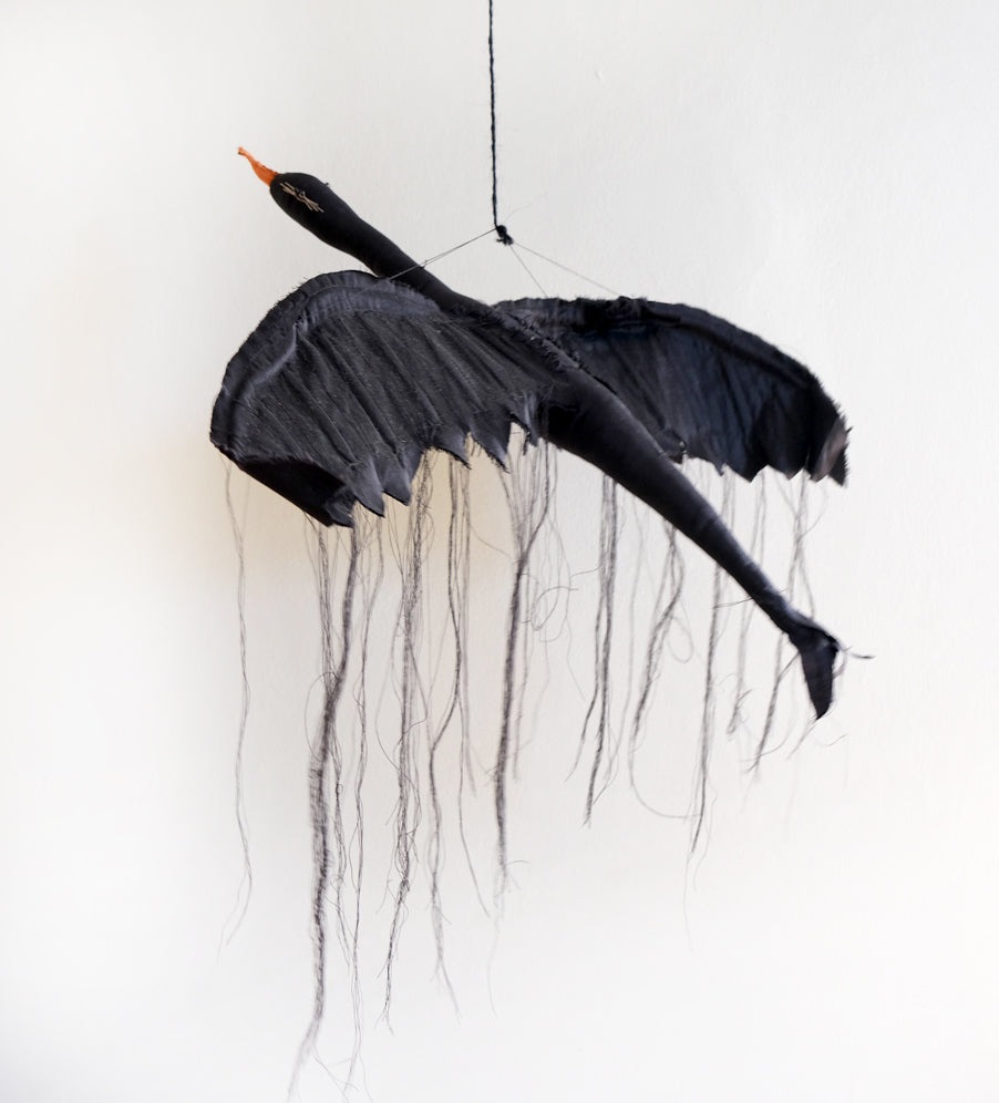 Flying black Birds - Different sizes