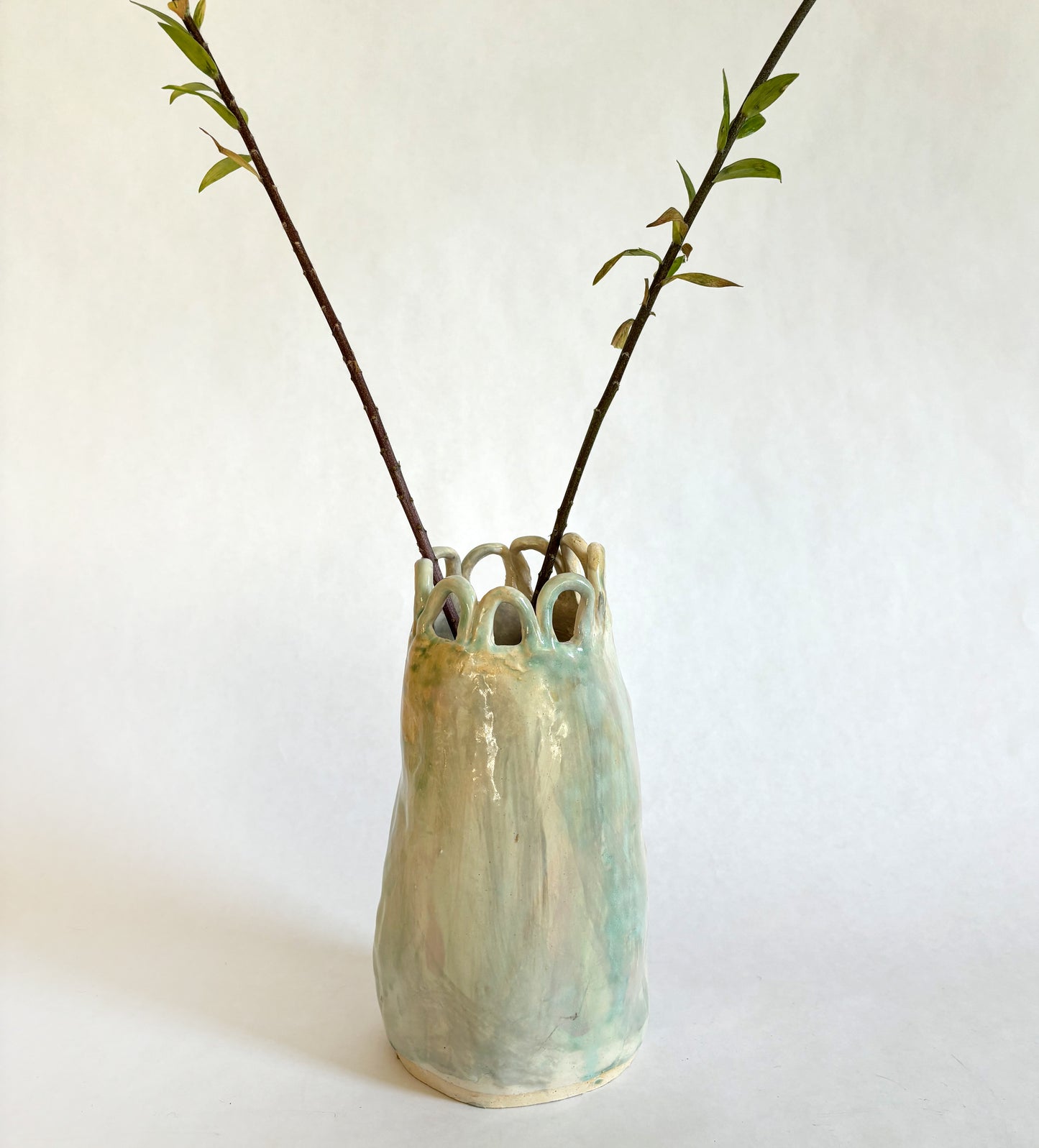 Tall Vase with loops