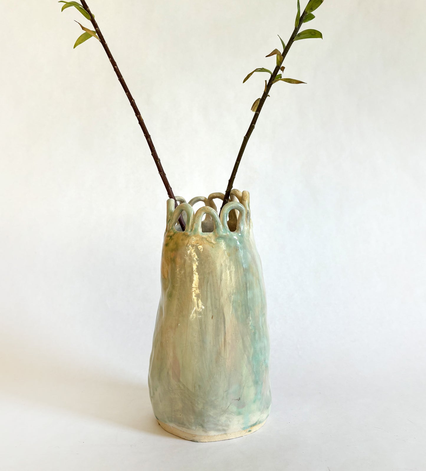 Tall Vase with loops