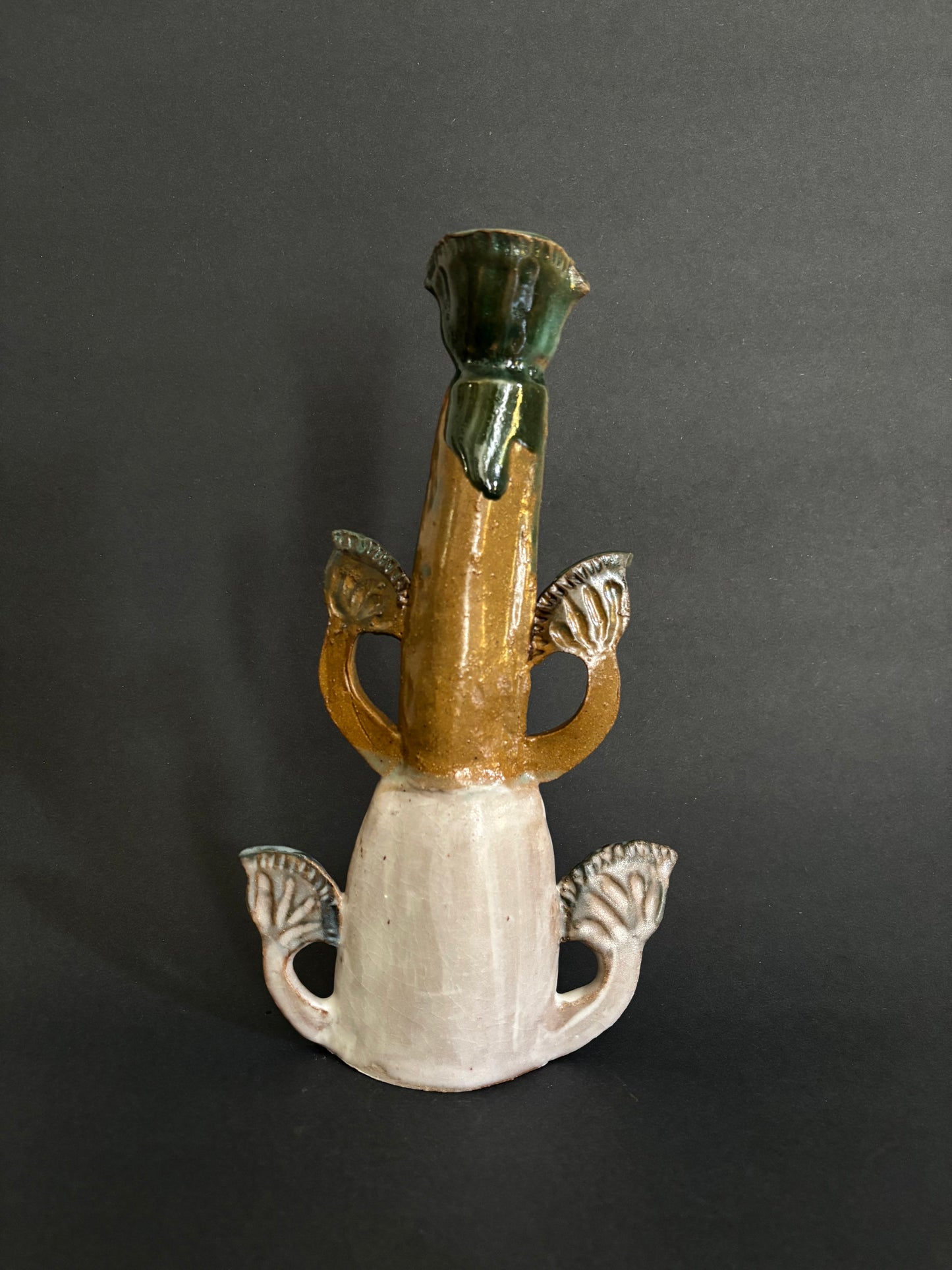 Four papyrus candle holder