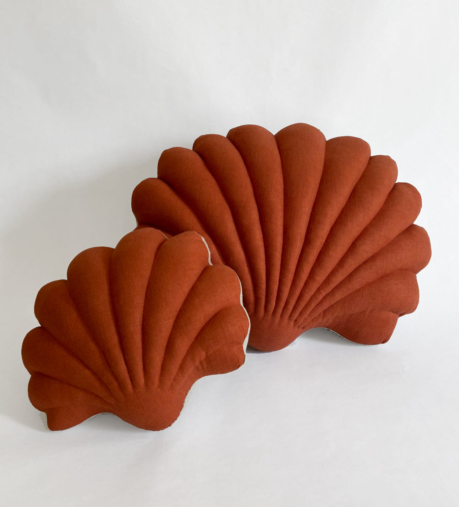 SHELL PILLOWS - PERSIMMON ORANGE