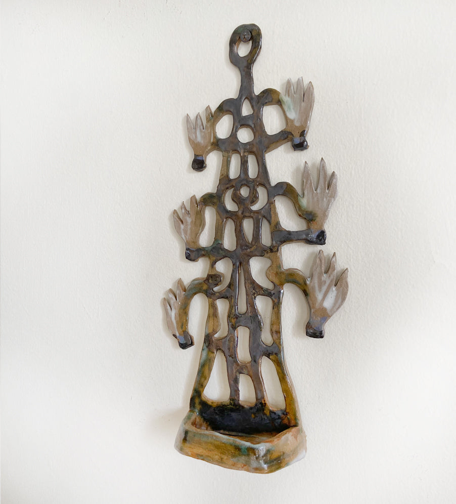 Cyclamen Tower - Wall hanging candle holder