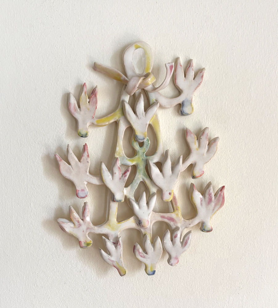 Cyclamens bouquet wall piece