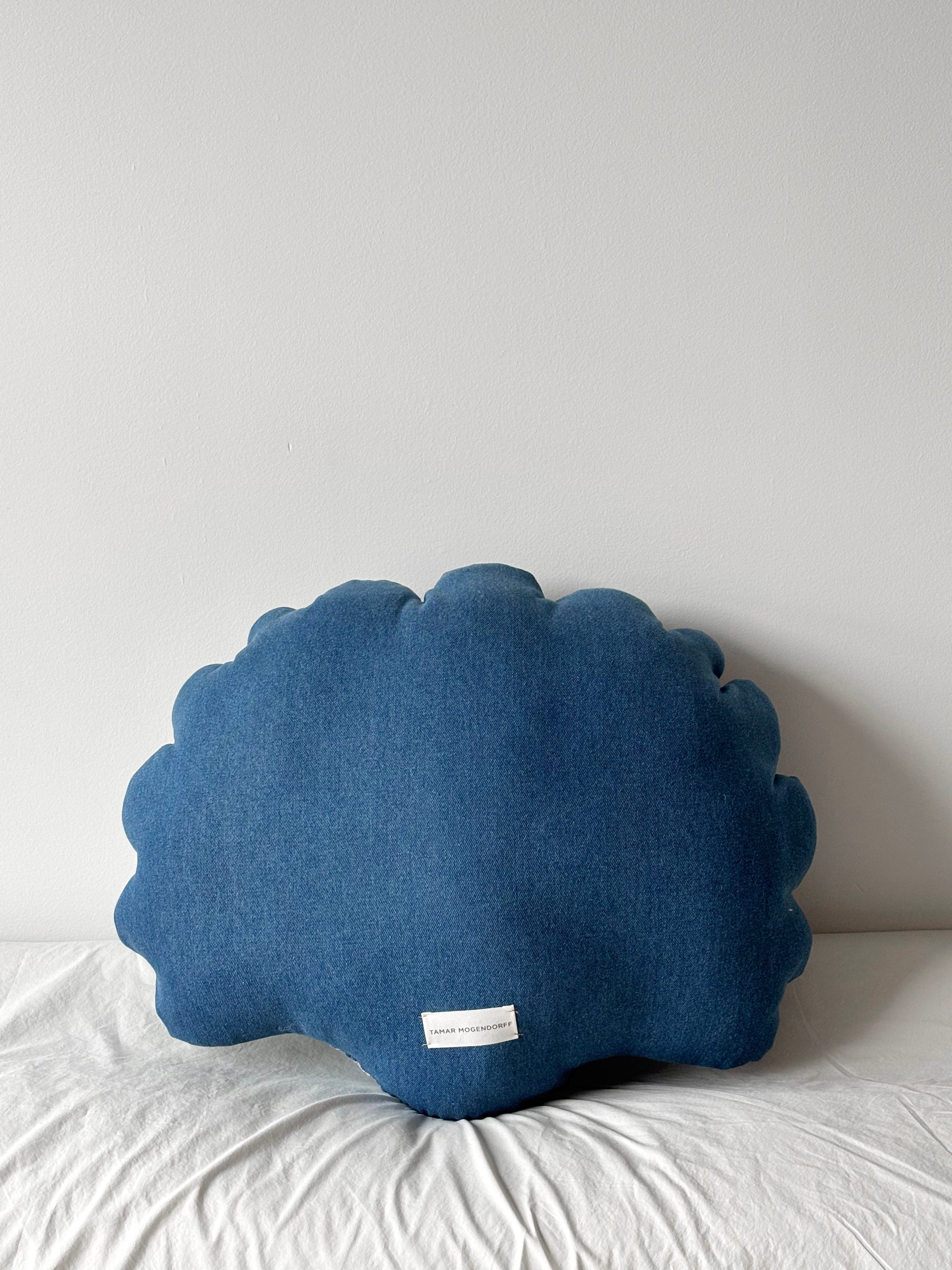 Large denim shell pillow N.1