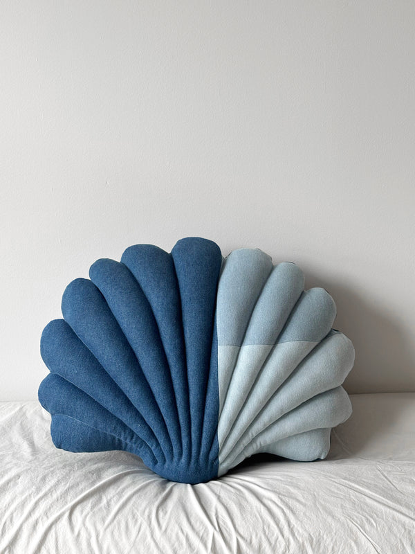 Large denim shell pillow N.1