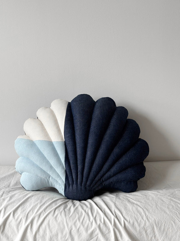Large denim shell pillow N.7