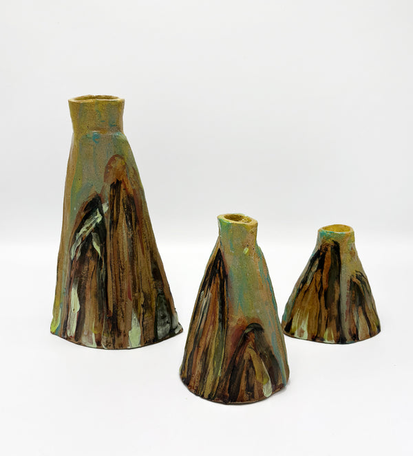 On the top of the mountains - 3 Candle holders