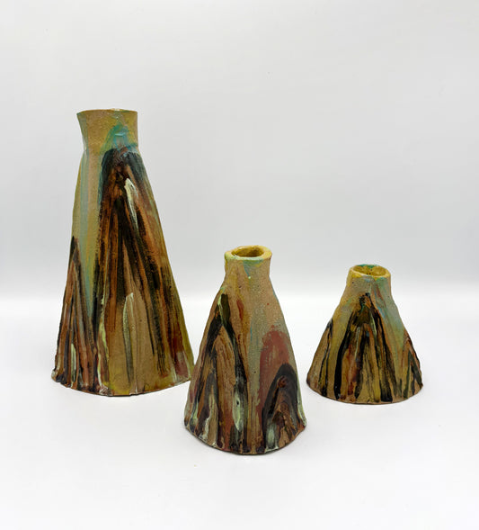 On the top of the mountains - 3 Candle holders