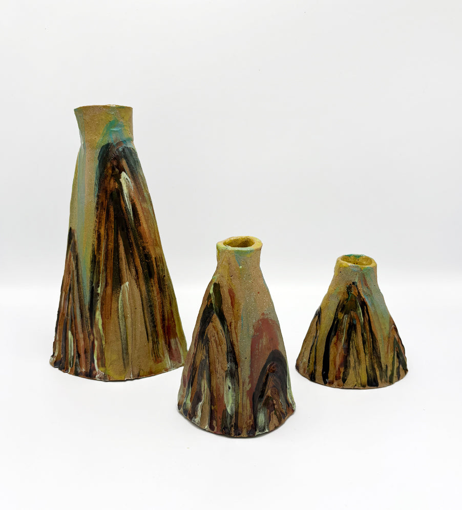On the top of the mountains - 3 Candle holders