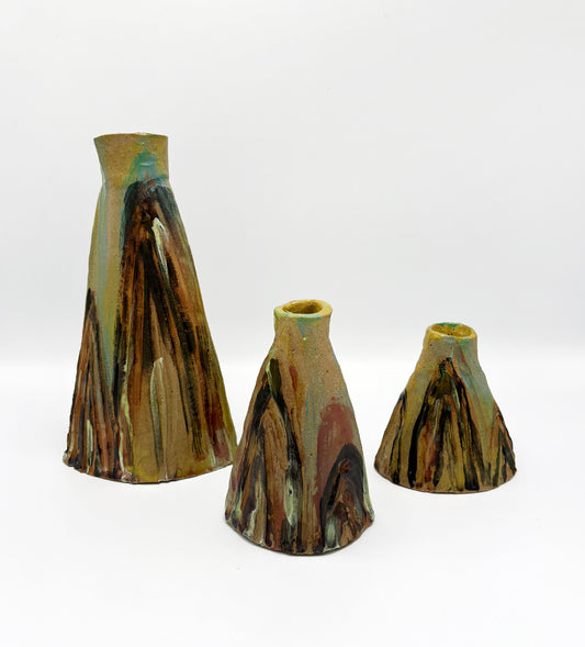 On the top of the mountains - 3 Candle holders