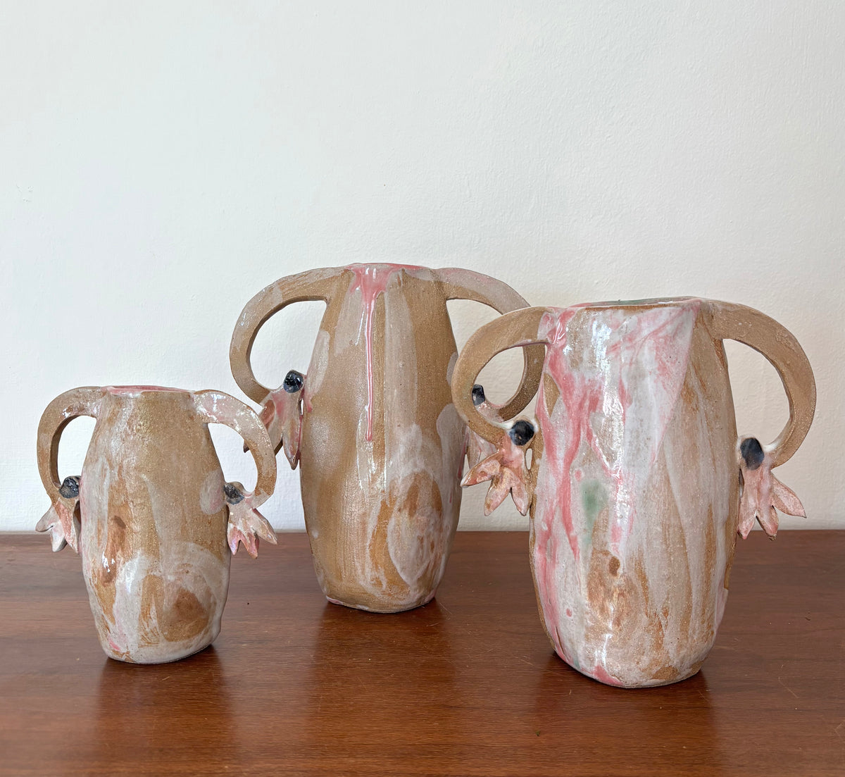 Pink cyclamens - vases