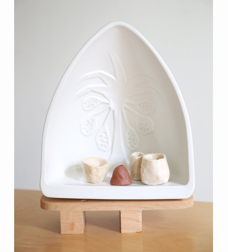 ALTARS - PALM TREE WITH DATES FRUITS - IN WHITE OR WITH COLOR GLAZE