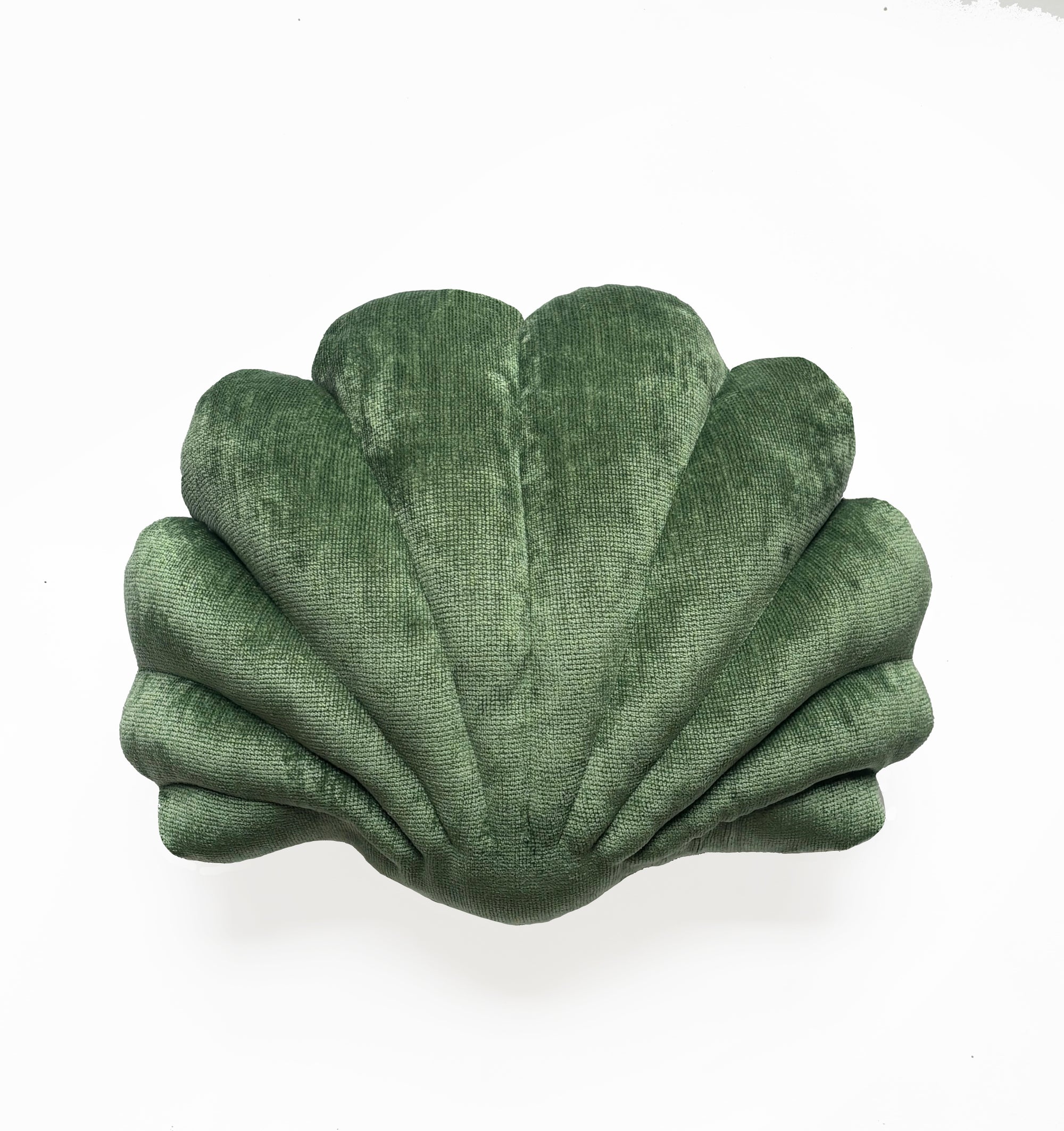 SMALL SHELL PILLOW - MOSS GREEN VELVET