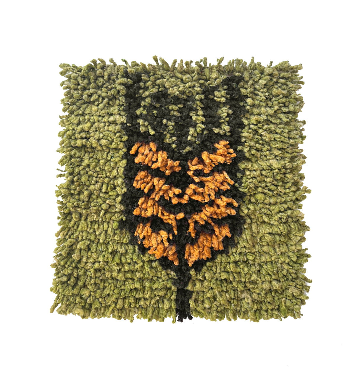 Chair rug - Wheat in olive & browns