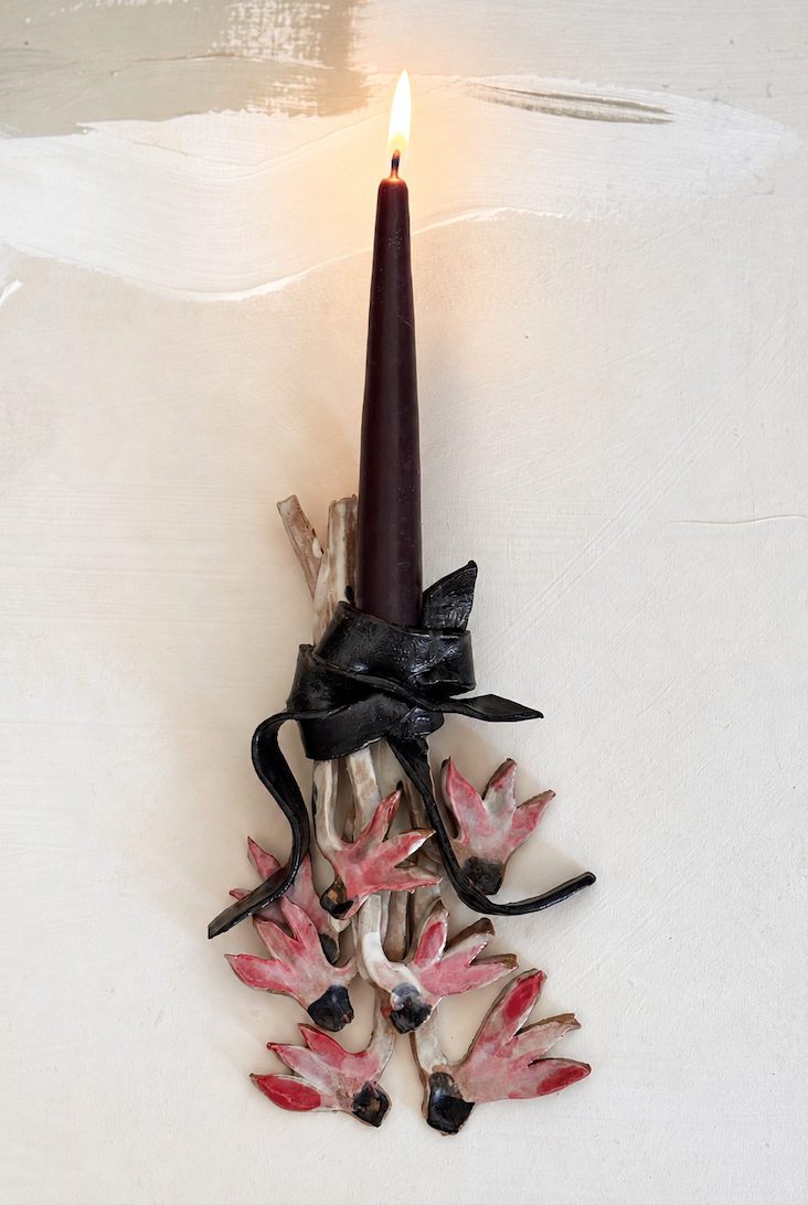 wall posy - pink & red Cyclmens