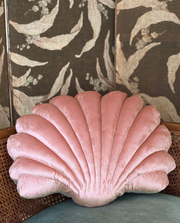 SHELL VELVET PILLOWS - PEONY