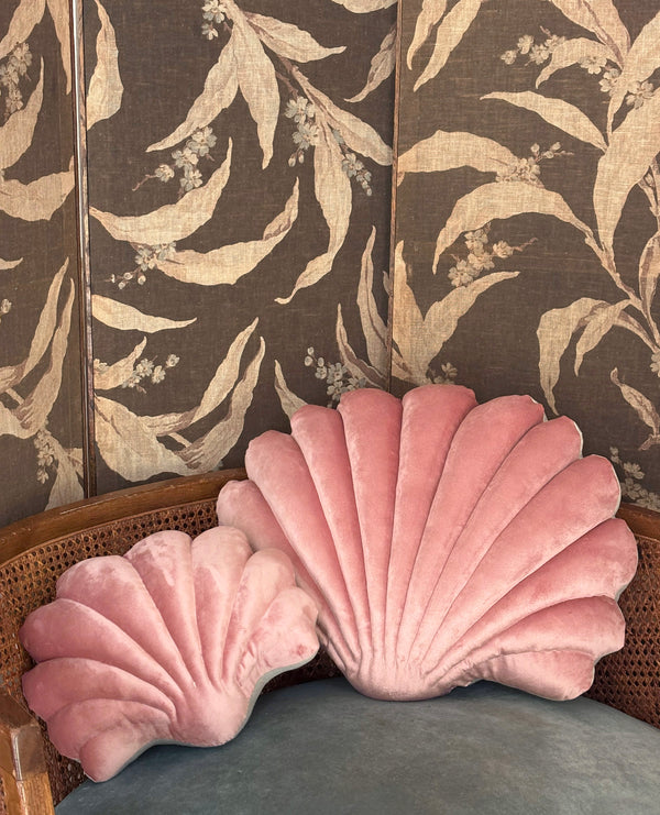 SHELL VELVET PILLOWS - PEONY