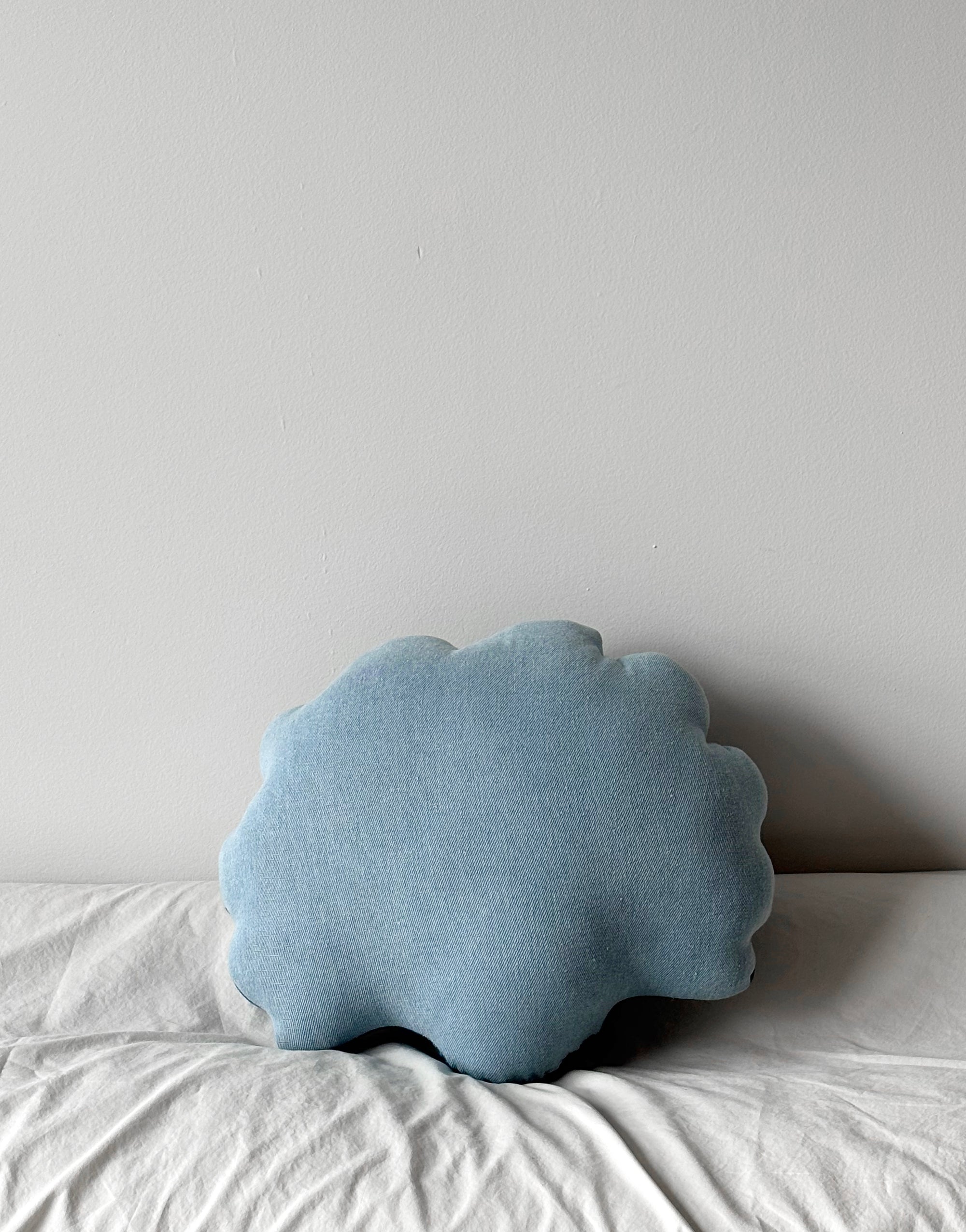 Small denim shell pillow N.6