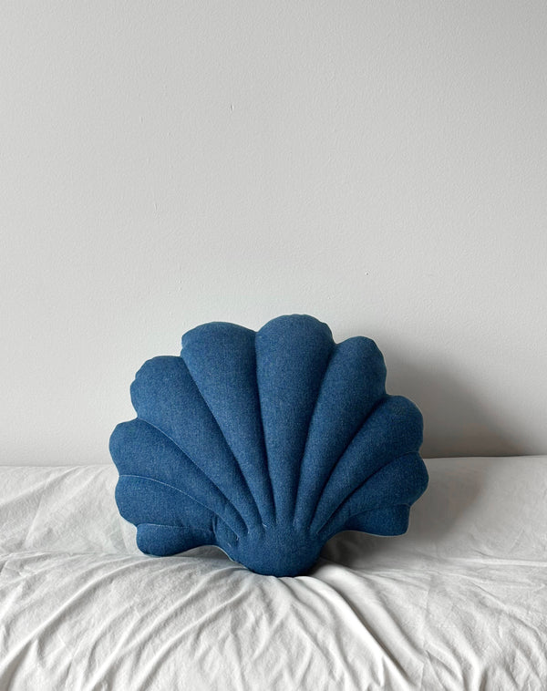 Small denim shell pillow N.6