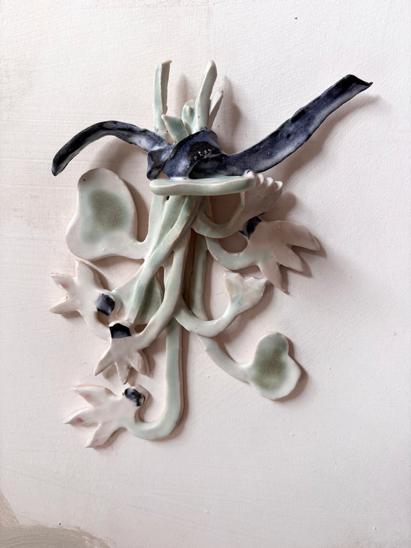 Hanging Cyclmens bouquet wall candle holder