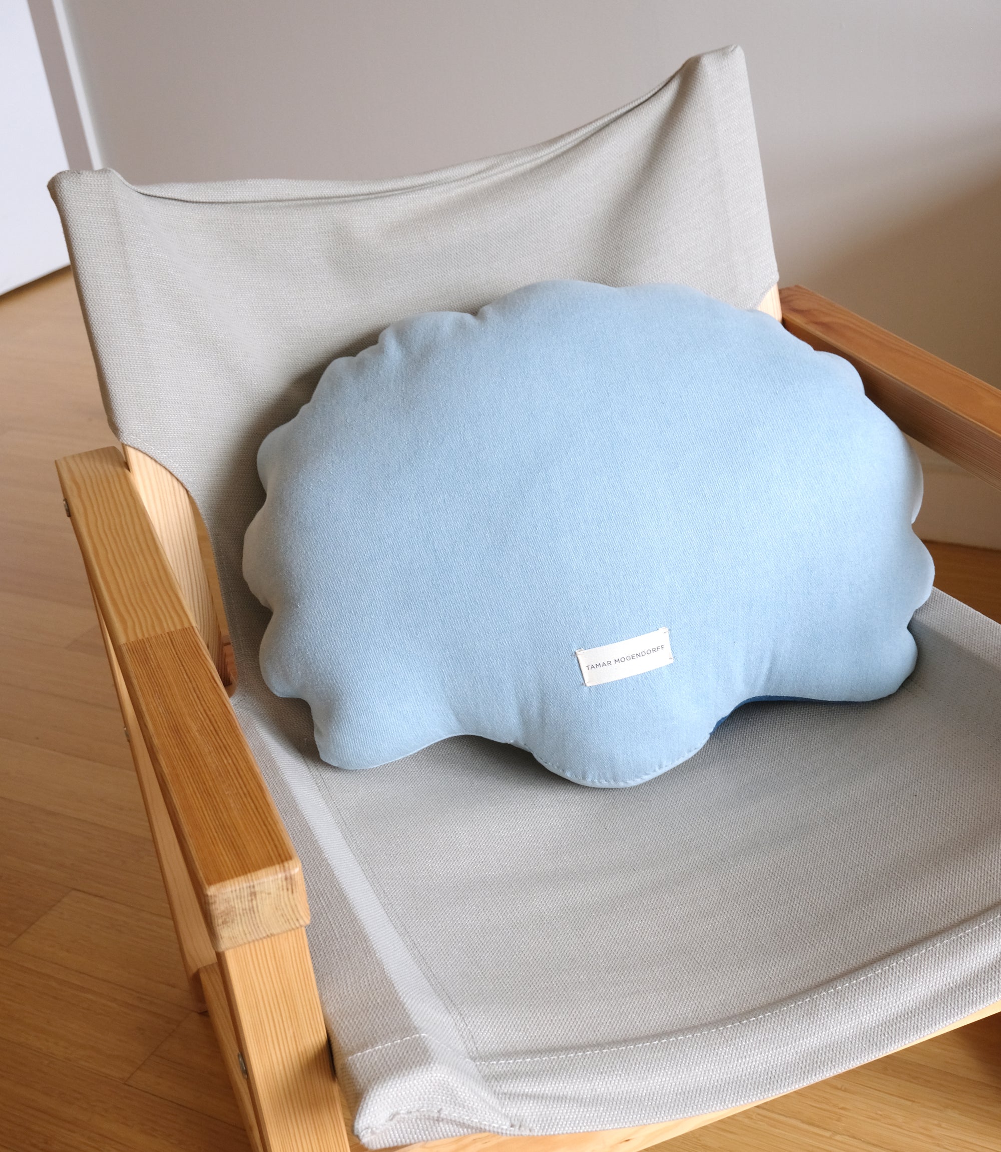 Large denim shell pillow N.2