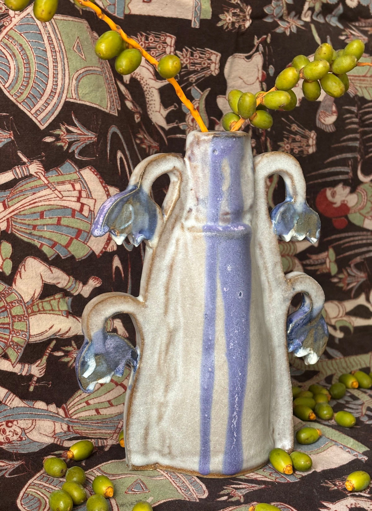 Purple fritillaries - vase