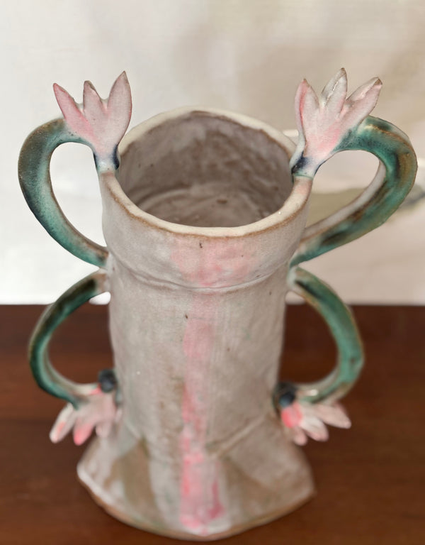 Cyclamens in Reflection - Candle holder