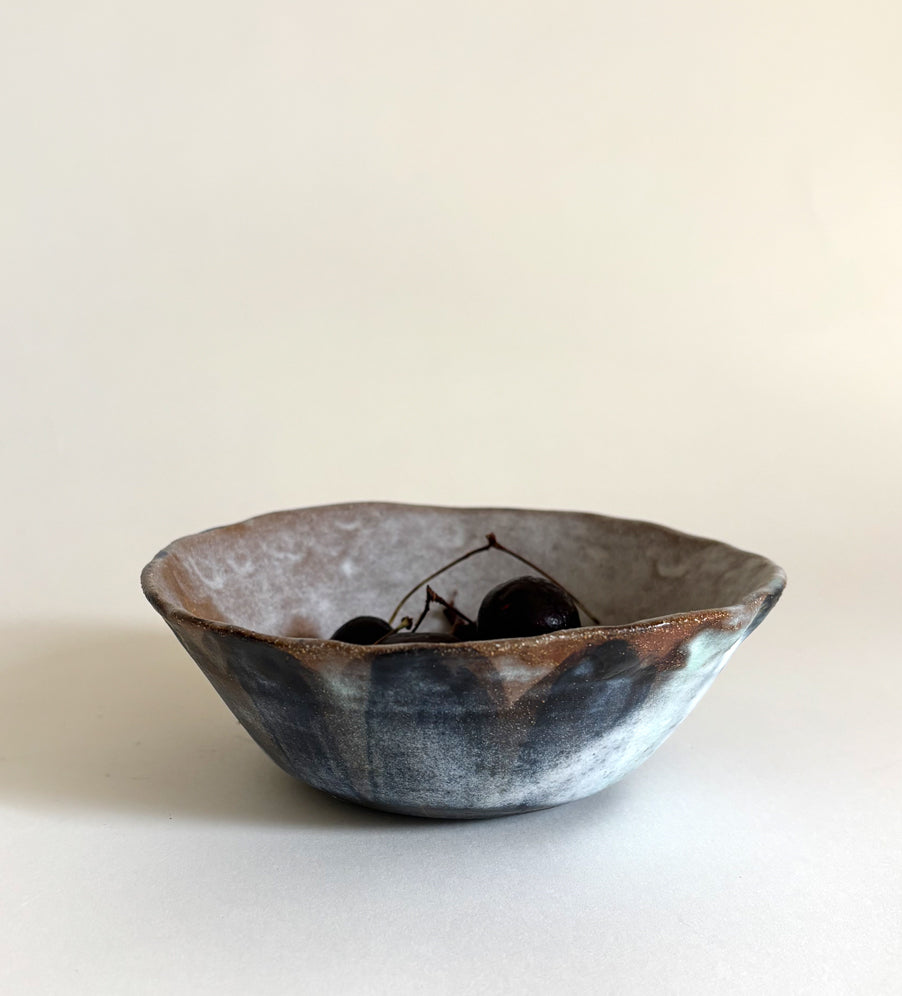 Black flower bowl