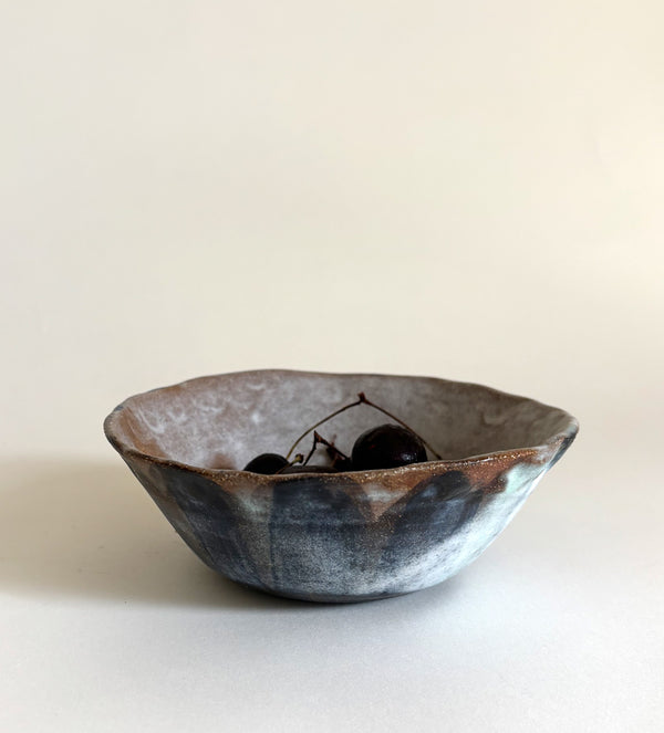 Black flower bowl