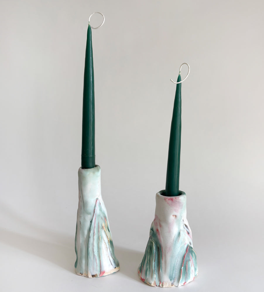 On the top of the mountains - Candle holders pair