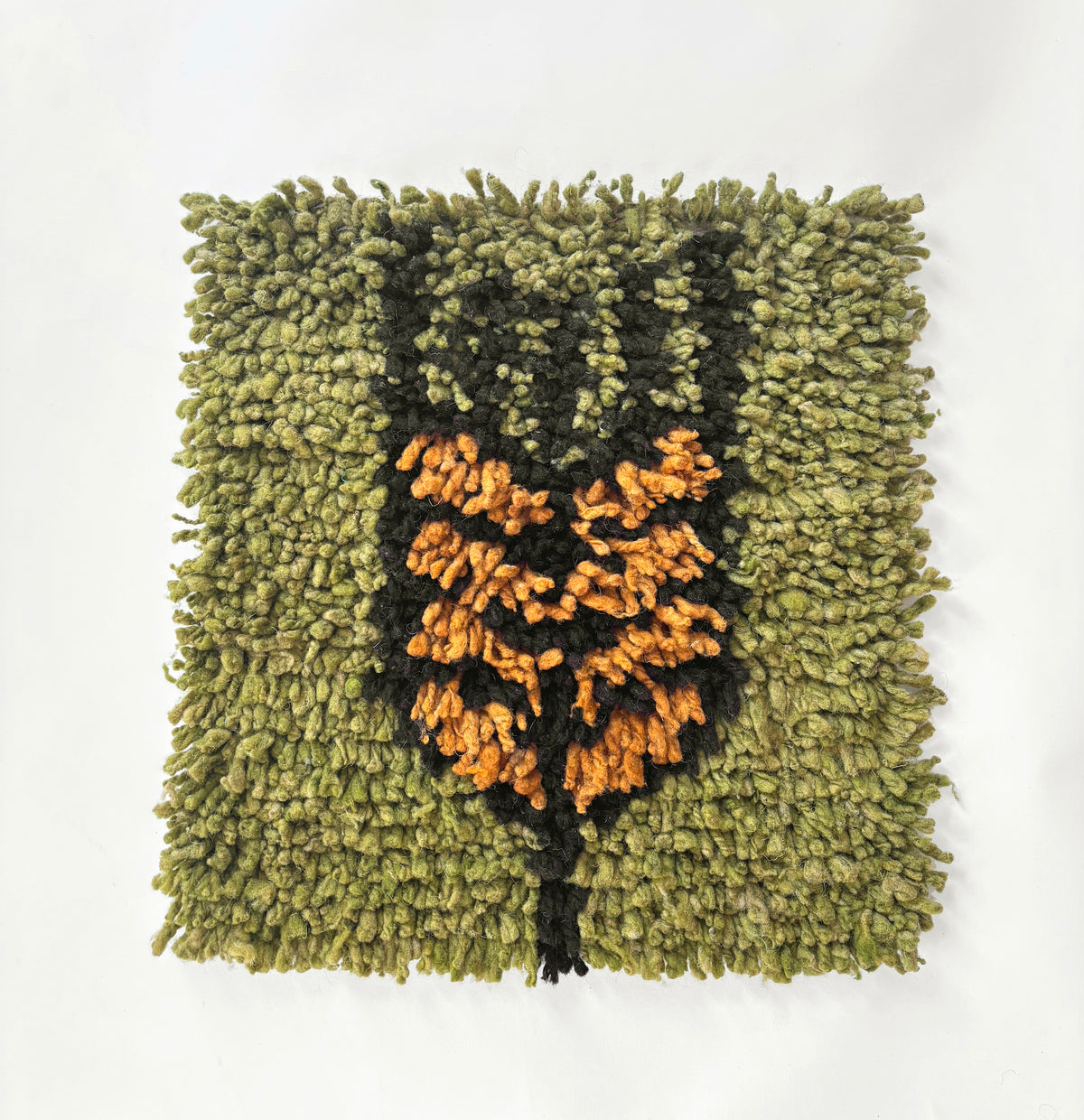 Chair rug - Wheat in olive & browns