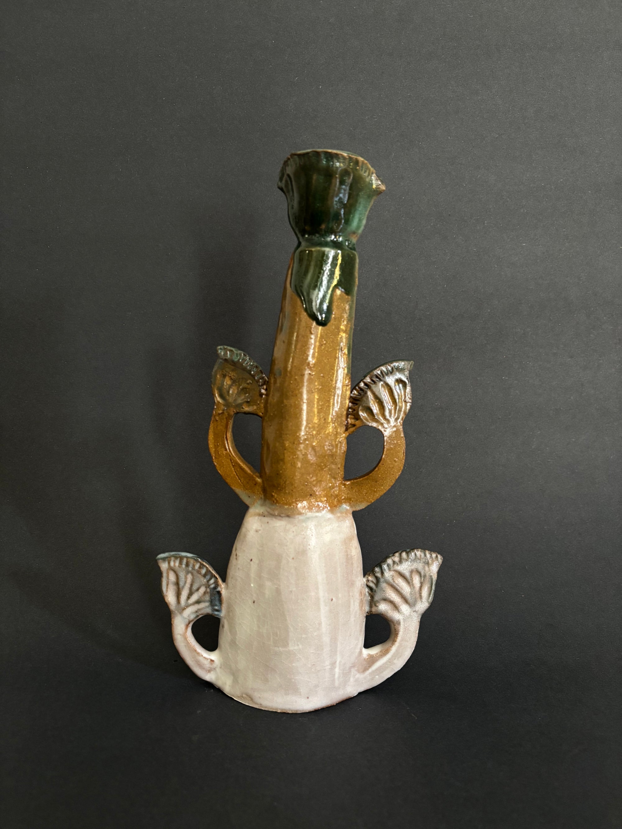 Four papyrus candle holder