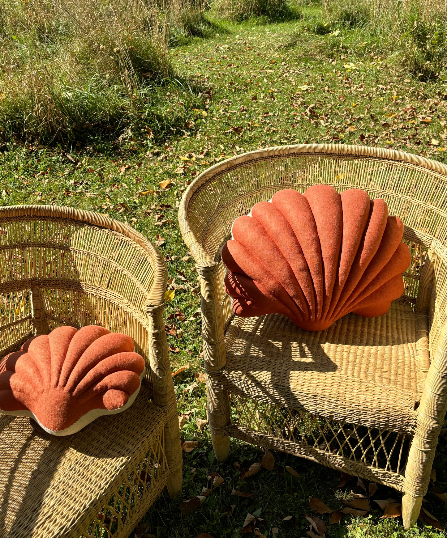 SHELL PILLOWS - PERSIMMON ORANGE