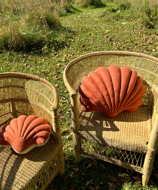 SHELL PILLOWS - PERSIMMON ORANGE