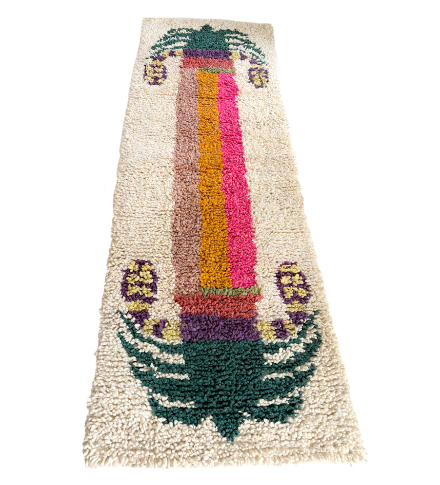 Date palm Tree Rug in mix colors - Runner