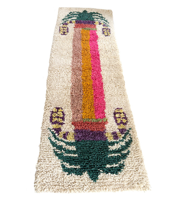 Date palm Tree Rug in mix colors - Runner