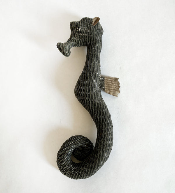 Paper weight Seahorse Black with Silver - Pre order