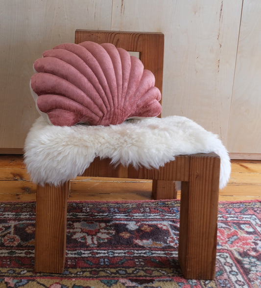 SHELL PILLOWS IN VELVET - TERRACOTTA