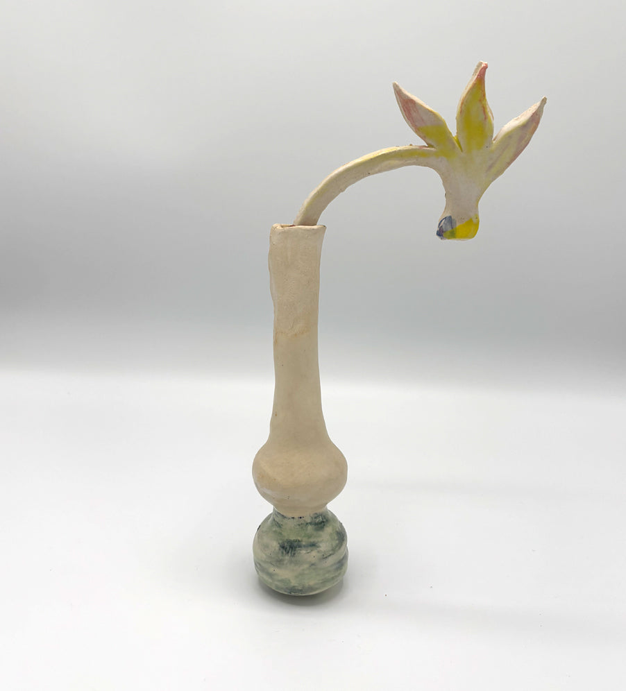 Thin vase with a Cyclamen flower
