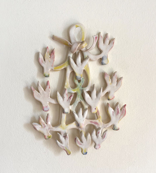 Cyclamens bouquet wall piece