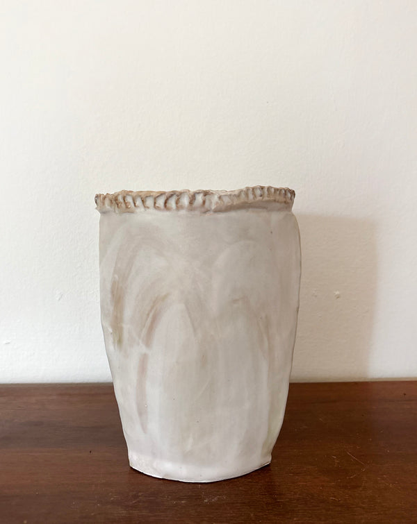 White flower pods vases