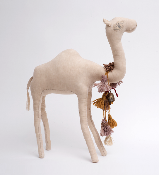 Family Of 3 Camels with Wool tassels